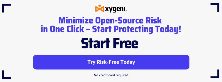 Xygeni comienza gratis y minimiza el riesgo de OSS.