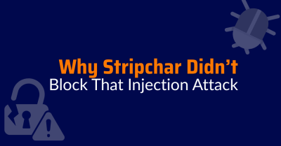 stripchar - input sanitization -parameterized queries